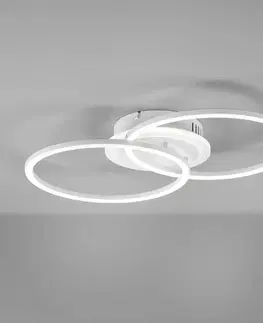 Stropné svietidlá Reality Leuchten Stropné LED svetlo Venida kruhový dizajn, biela