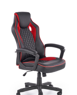 Kancelárske stoličky HALMAR Baffin kancelárske kreslo s podrúčkami čierna / červená