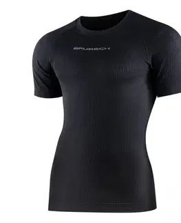 Pánske tričká Pánske tričko Brubeck 3D Run PRO s krátkym rukávom Black - XXL