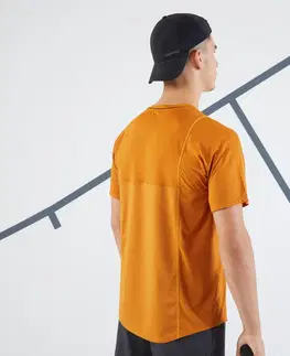 bedminton Pánske tenisové tričko s krátkym rukávom Dry Gaël Monfils okrové