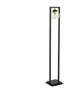 Lampy    107003 - Stojacia lampa REY 1xE27/7W/230V čierna 