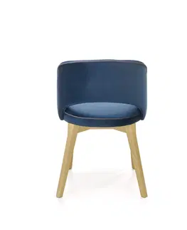 Jedálenské stoličky HALMAR Marino jedálenská stolička granátová / dub medový