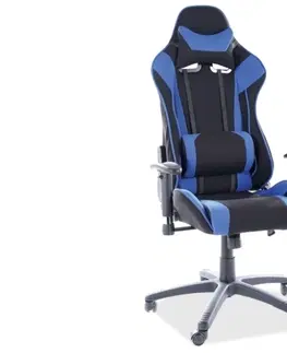 Kancelárske stoličky Signal Kancelárska stolička VIPER čierna/modrá