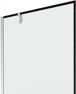 Sprchové dvere MEXEN/S - Next vaňová zástena FIX 90 x 150 cm, čierna dekor, chróm 895-090-000-00-70-01