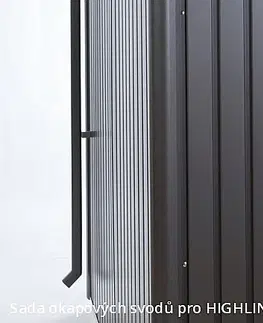 HIGHLINE Biohort Záhradný domček BIOHORT Highline H1 duo 275 × 155 cm (tmavo šedá metalíza)