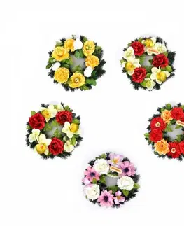 Kvety Kinekus Náhrobný veniec 35 cm, mix dekorov