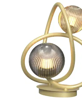 Lampy Wofi Wofi 8015-204 - LED Stolná lampa METZ 2xG9/3,5W/230V zlatá/šedá 