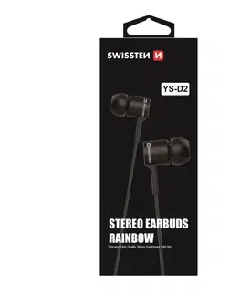 Slúchadlá Slúchadlá Swissten Rainbow YS-D2, čierne 51106000