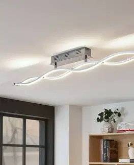 Stropné svietidlá Lucande LED stropná lampa Roan, tvar vlny
