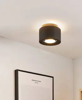 Stropné svietidlá Arcchio Arcchio Talima stropné LED svetlo okrúhle čierne