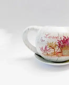 Kvetináče a truhlíky MAKRO - Kvetináč čajník levanduľa