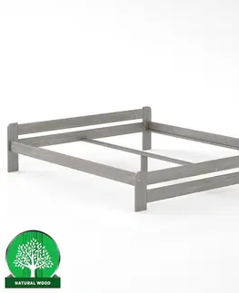 Drevené postele Posteľ borovica LK099–180x200 sivá