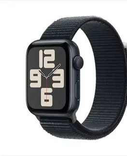 Inteligentné hodinky Apple Watch SE GPS 44mm polnočná , hliníkové puzdro so športovým remienkom polnočná