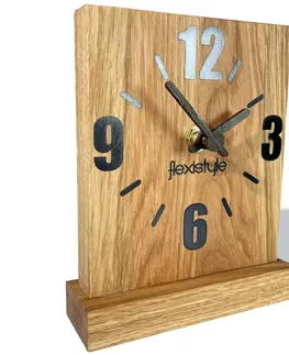 STOLOVÉ HODINY Stolové hodiny Square Oak Flexistyle zs1, 16cm
