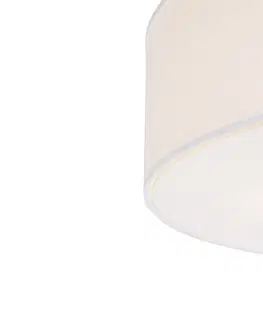 Stropne svietidla Vidiecka stropná lampa biela 70 cm - bubon