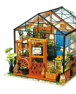 Drevené hračky RoboTime miniatúra domčeka Skleník