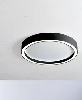Stropné svietidlá BOPP Stropné svietidlo Bopp Aura LED Ø 30 cm biela/čierna