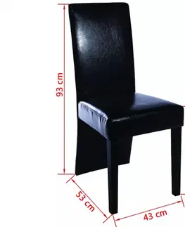 Jedálenské stoličky a kreslá Jedálenská stolička 2 ks umelá koža / drevo Dekorhome Krémová