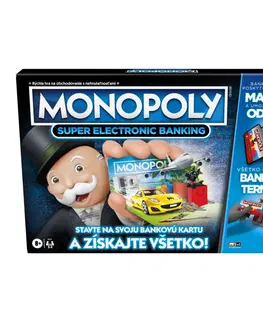 Hračky rodinné spoločenské hry HASBRO - Monopoly Super elektronické bankovníctvo SK verzia