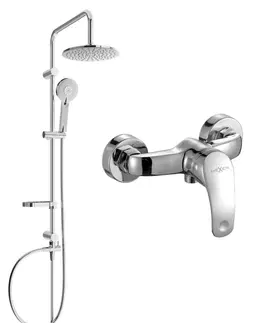 Sprchy a sprchové panely MEXEN/S - Carl sprchový stĺp vrátane sprchovej batérie Fabia, chróm 746540240-00
