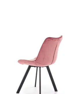 Jedálenské stoličky HALMAR K332 jedálenská stolička ružová / čierna