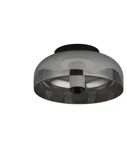 Stropné svietidlá Searchlight Stropné LED svietidlo Frisbee, sklenené tienidlo