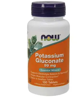 Ostatné minerály Now Potassium Gluconate, 99 mg, 100 tablet