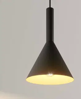 Závesné svietidlá Arcchio Arcchio Tadej závesná lampa 1pl 19 cm čierno-zlatá