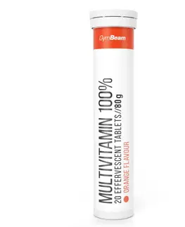Multivitamíny GymBeam Multivitamín 100% šumivý 20 tab. pomaranč