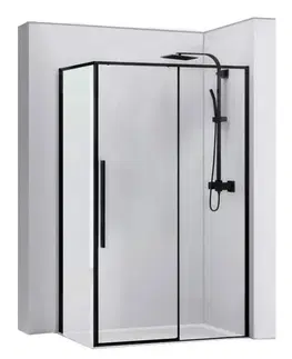 Sprchovacie kúty REA - Sprchovací kút Solar 80x100 čierna matná REA-K6310