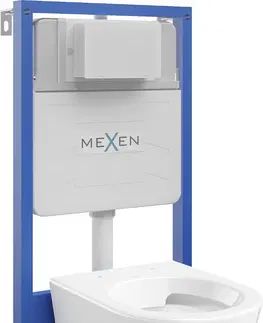 Kúpeľňa MEXEN/S - WC predstenová inštalačná sada Fenix Slim s misou WC Rico, biela 6103372XX00