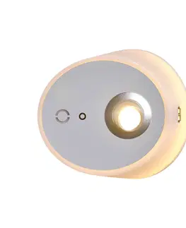Nástenné svietidlá Carpyen LED svetlo Zoom, bodové svetlá, výstup USB, sivá