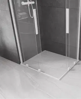Sprchovacie kúty MEXEN/S - Velar Duo štvorcový sprchovací kút 100 x 90, transparent, biela 871-100-090-02-20