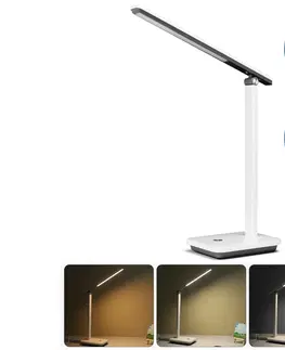 Lampy  B.V. -LED Stmievateľná nabíjacia stolná lampa LED/5W/5V 3000-6500K biela/čierna 