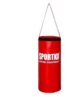 Boxovacie vrecia a hrušky Detské boxovacie vrece SportKO MP10 19x40cm / 3kg červeno-žltá