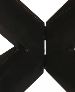 Jedálenské stoly Jedálenský stôl akácie / čierna Dekorhome 175x175x75 cm