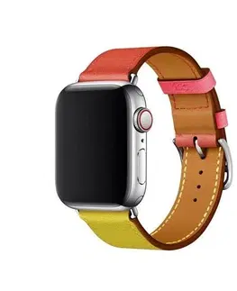 Príslušenstvo k wearables Remienok z teľacej kože (krátky) COTEetCI pre Apple Watch 384041mm, oranžovoružový WH5260-40-ACR