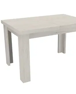 Jedálenské stoly Rozkladací stôl  malý Kora 120/160x80cmx80 kraft biely