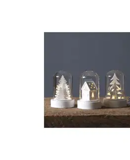 Vianočné dekorácie Eglo Eglo 410045 - SADA 3x LED Vianočná dekorácia KUPOL 1xLED/0,06W/1xCR2032 biela 