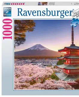 Hračky puzzle RAVENSBURGER - Rozkvitnuté čerešne v Japonsku 1000 dielikov