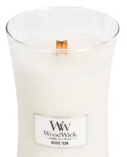 Vonné sviečky a svietniky Woodwick sviečka veľká White Teak