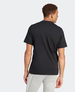 fitnes Pánske tričko na cvičenie ADIDAS čierne