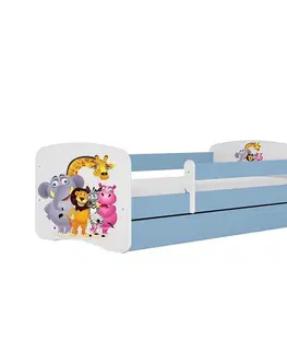 Jednolôžkové postele Detská Posteľ. Babydreams+Sz+M Modrá 80x180 Zoo