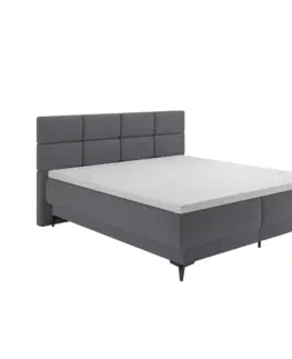 Postele Boxspringová posteľ, 160x200, sivá, OPTIMA B