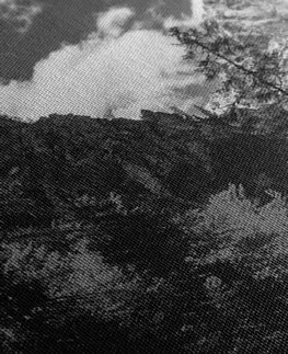 Čiernobiele obrazy Obraz čiernobiela horská krajina
