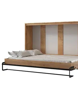 Jednolôžkové postele Sklápacia posteľ  PARADISE 120 úroveň CRAFT zlatý/čierny mat