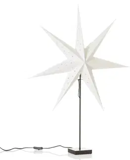 Vianočné svetelné hviezdy Markslöjd Stojaca hviezda Solvalla, výška 100 cm, biela