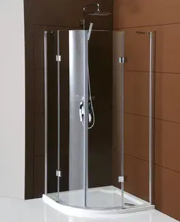 Sprchové dvere GELCO - LEGRO štvrťkruhová sprchová zástena dvojkridlova 1000x1000, číre sklo GL5510