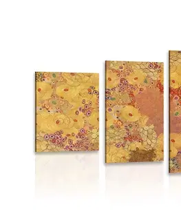 Abstraktné obrazy 5-dielny obraz abstrakcia v štýle G. Klimta