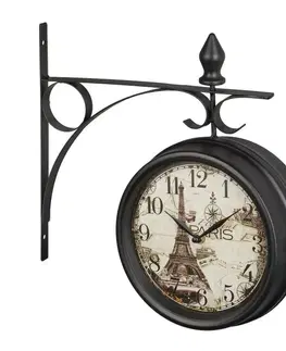 Hodiny Staničné hodiny obojstranné Paris RD39584 čierna, 22cm